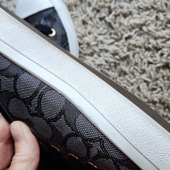Coach womans black and white tennis shoe size 7.5 US  37.5 EUR - Picture 12 of 12